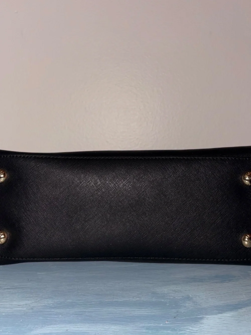 Michael Kors Jet Set Travel Medium Top Zip Tote Black Saffiano NWOT